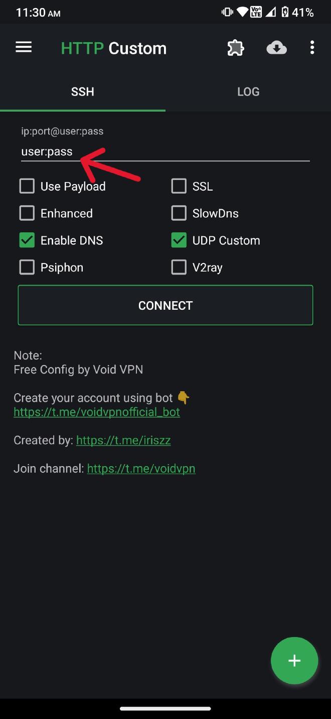 Enter Username and Password